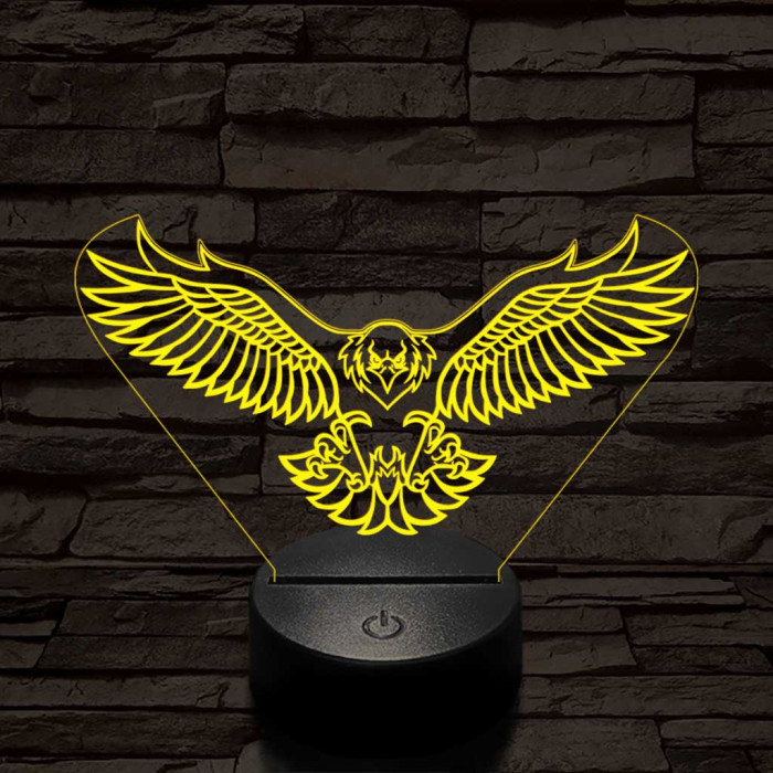 Sas lecsap 7 színű 3D led lámpa