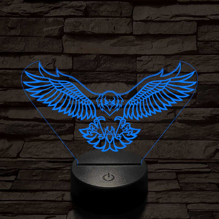 Sas lecsap 7 színű 3D led lámpa