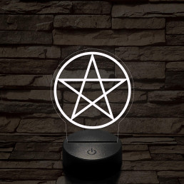 Pentagram 7 színű 3D led lámpa