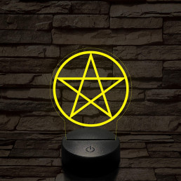 Pentagram 7 színű 3D led lámpa