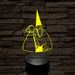Tiny Green mall Wizard meme 7 színű 3D led lámpa