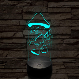 Smurf Cat meme 7 színű 3D led lámpa