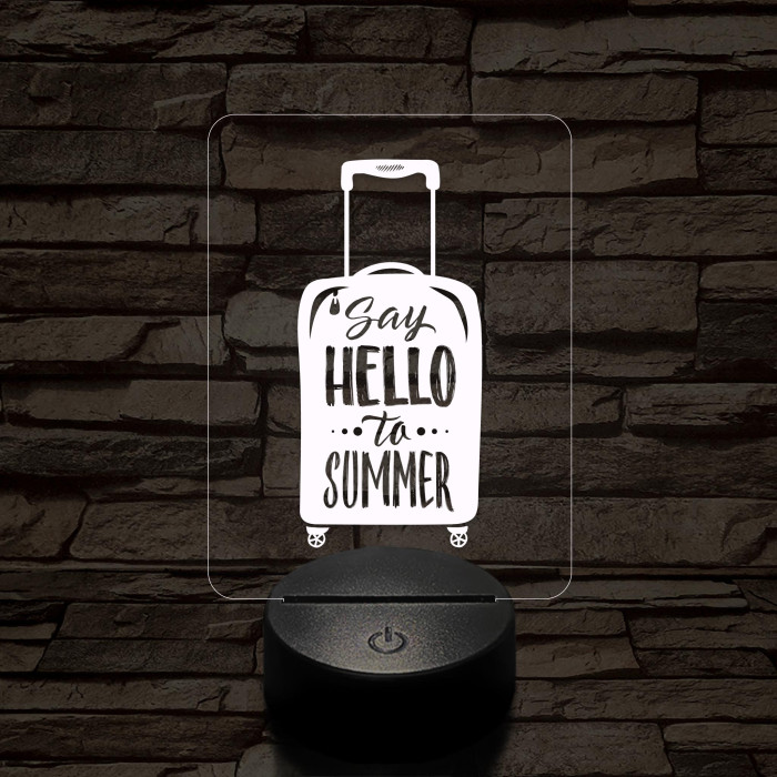 Szeretem a nyarat mintaválasztós 7 színű 3D led lámpa