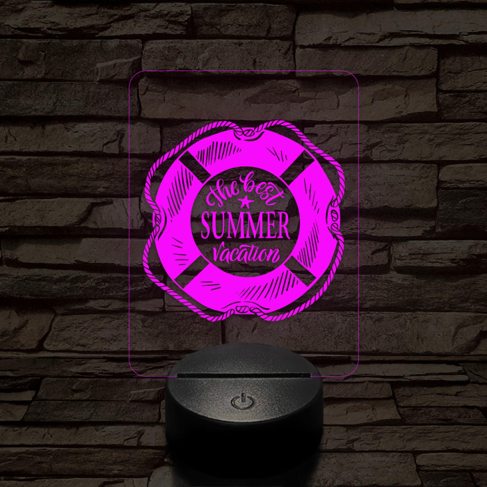 Szeretem a nyarat mintaválasztós 7 színű 3D led lámpa