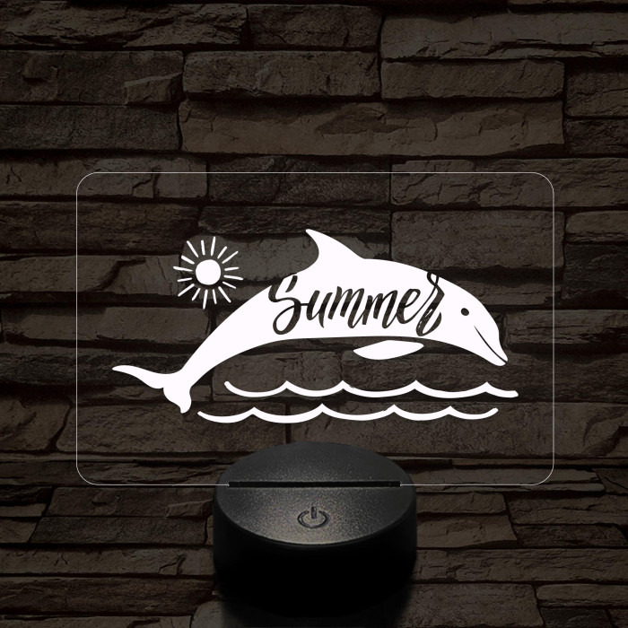 Szeretem a nyarat mintaválasztós 7 színű 3D led lámpa