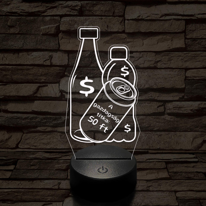 A gazdagság titka: 50 ft 7 színű 3D led lámpa