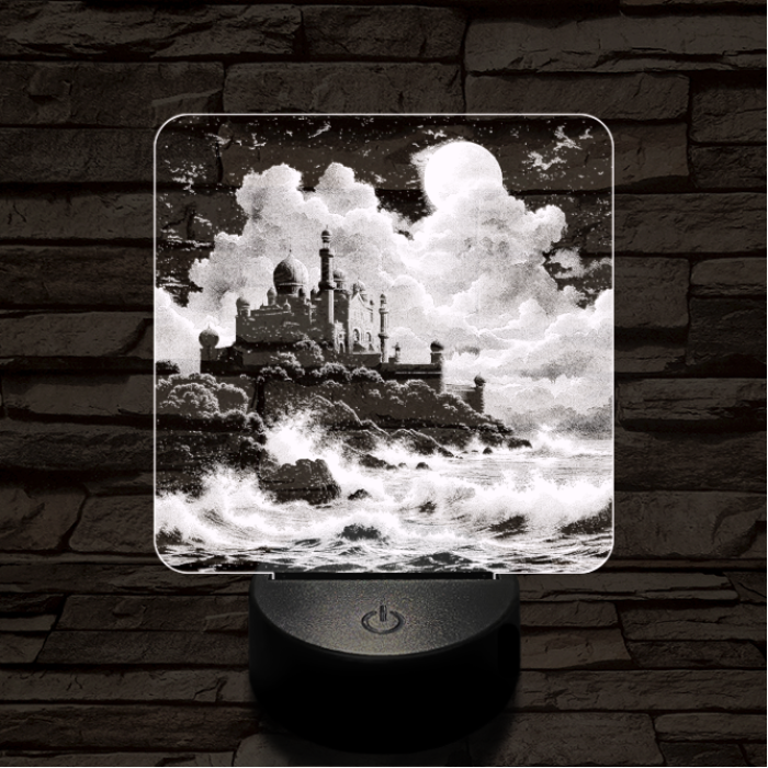 Indiai palota 7 színű valósághű 3D led lámpa