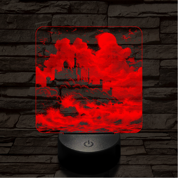 Indiai palota 7 színű valósághű 3D led lámpa