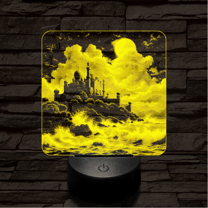 Indiai palota 7 színű valósághű 3D led lámpa