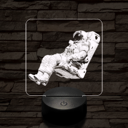 Űrbéli kényelem 7 színű valósághű 3D led lámpa