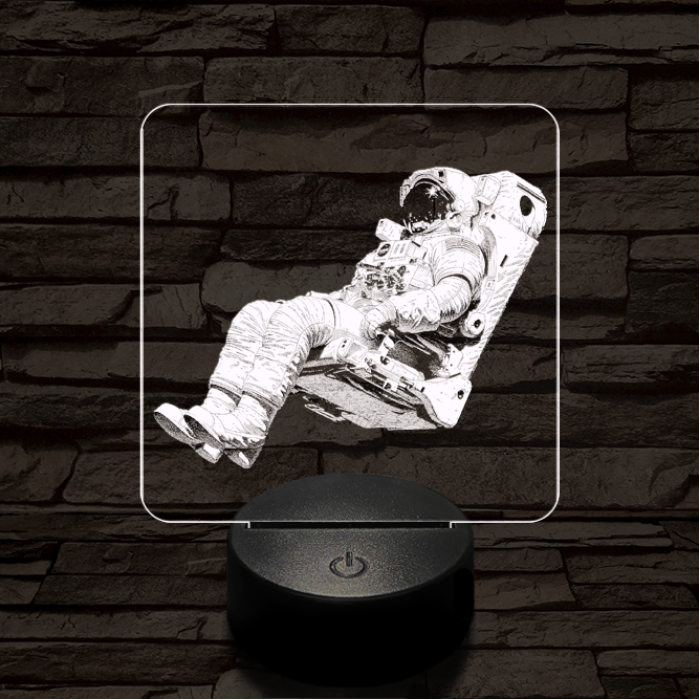 Űrbéli kényelem 7 színű valósághű 3D led lámpa