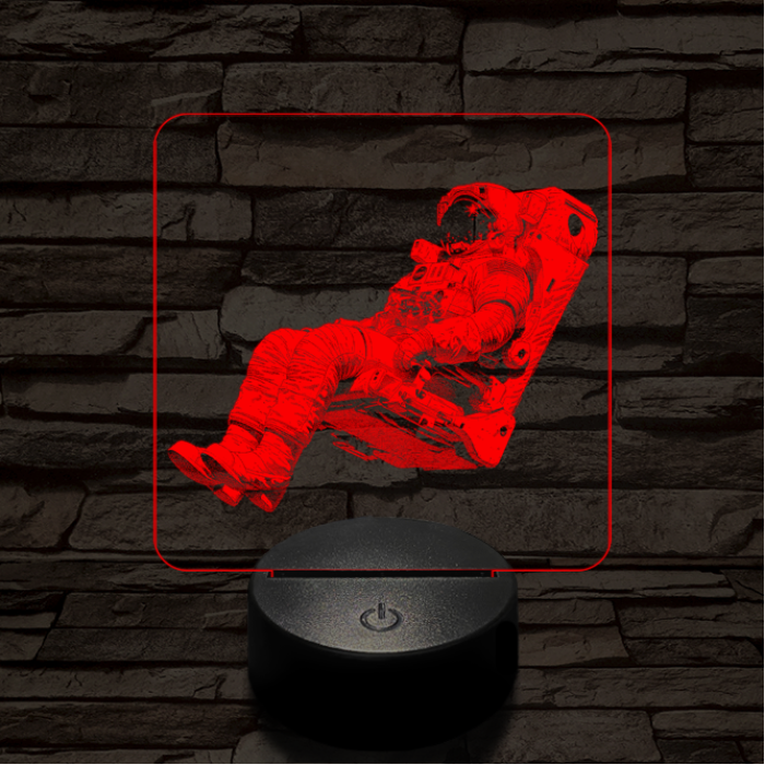 Űrbéli kényelem 7 színű valósághű 3D led lámpa