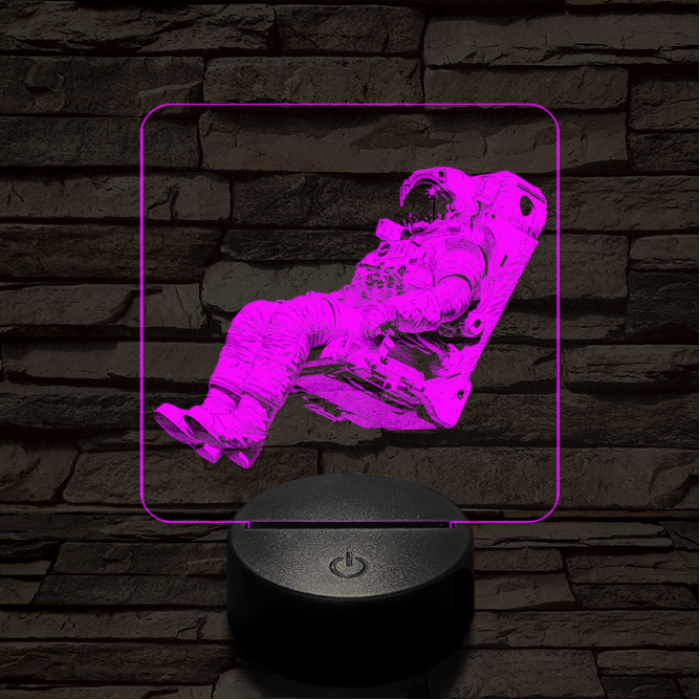 Űrbéli kényelem 7 színű valósághű 3D led lámpa