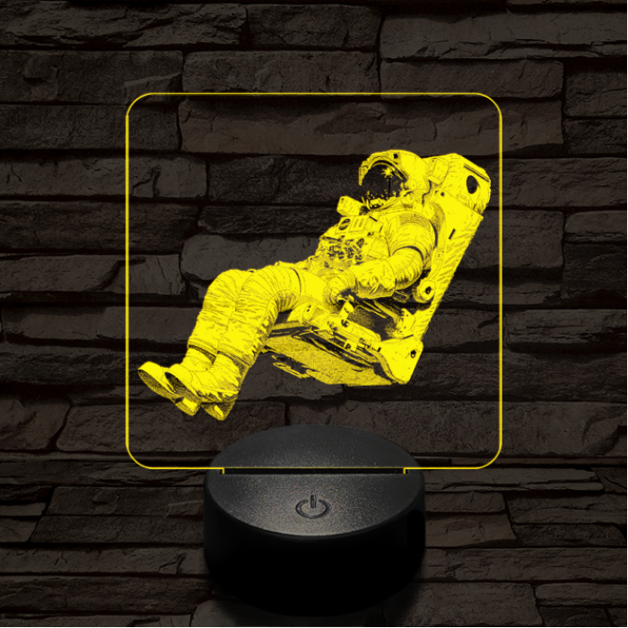 Űrbéli kényelem 7 színű valósághű 3D led lámpa