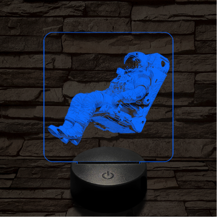 Űrbéli kényelem 7 színű valósághű 3D led lámpa