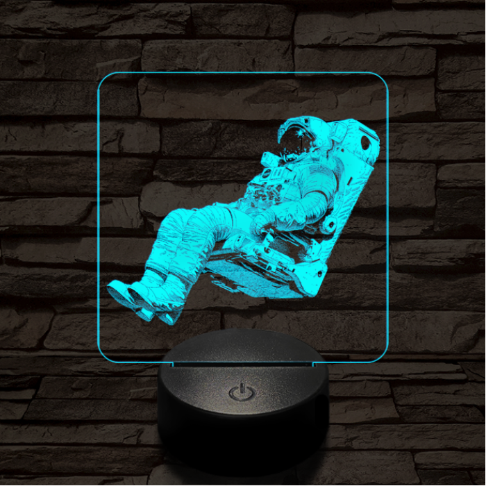 Űrbéli kényelem 7 színű valósághű 3D led lámpa