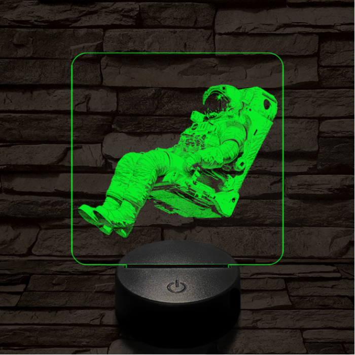 Űrbéli kényelem 7 színű valósághű 3D led lámpa