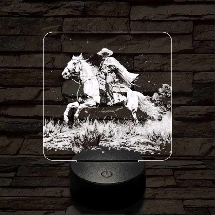 Éjjeli vágta 7 színű valósághű 3D led lámpa