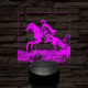 Éjjeli vágta 7 színű valósághű 3D led lámpa
