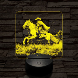 Éjjeli vágta 7 színű valósághű 3D led lámpa