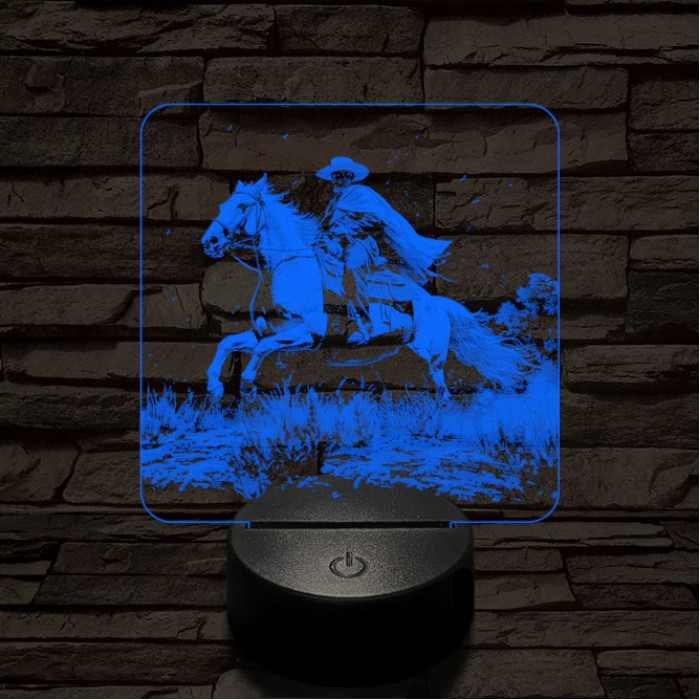 Éjjeli vágta 7 színű valósághű 3D led lámpa