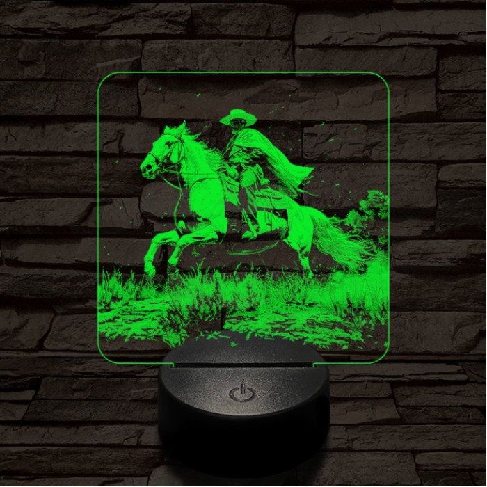 Éjjeli vágta 7 színű valósághű 3D led lámpa