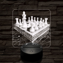 Sakk térfél 7 színű valósághű 3D led lámpa