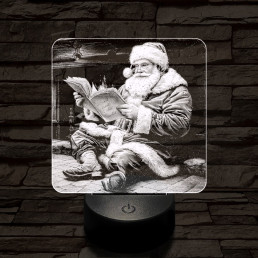 Télapó felkészül 7 színű valósághű 3D led lámpa