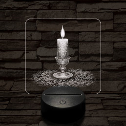 Gyertyaláng 7 színű valósághű 3D led lámpa