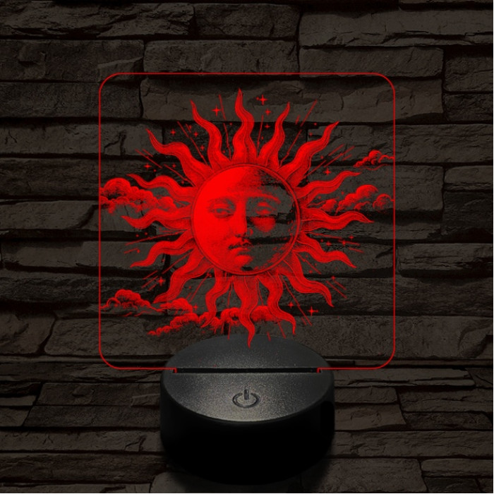 Napkorong tarot 7 színű valósághű 3D led lámpa