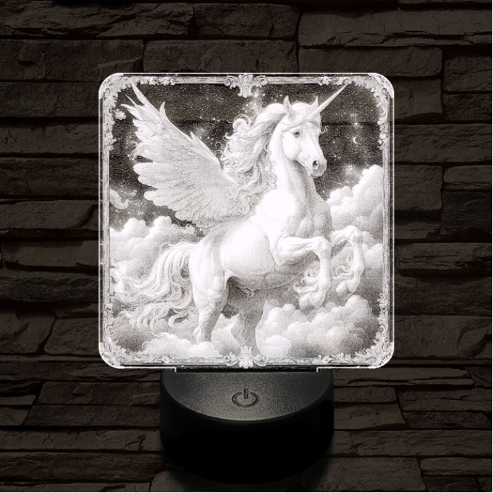 Pegazus tündöklése 7 színű valósághű 3D led lámpa