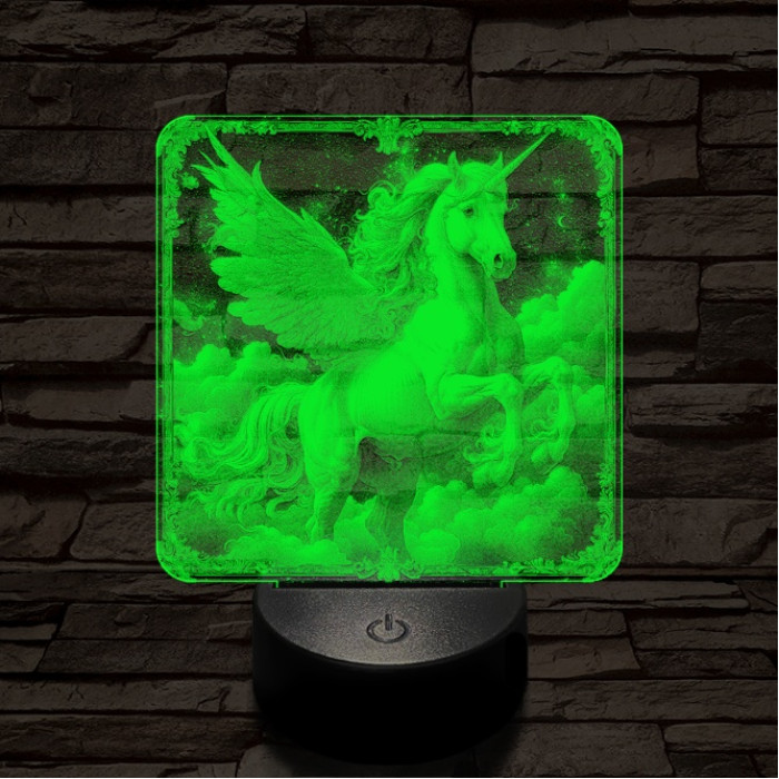 Pegazus tündöklése 7 színű valósághű 3D led lámpa