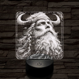 Viking vezér 7 színű valósághű 3D led lámpa