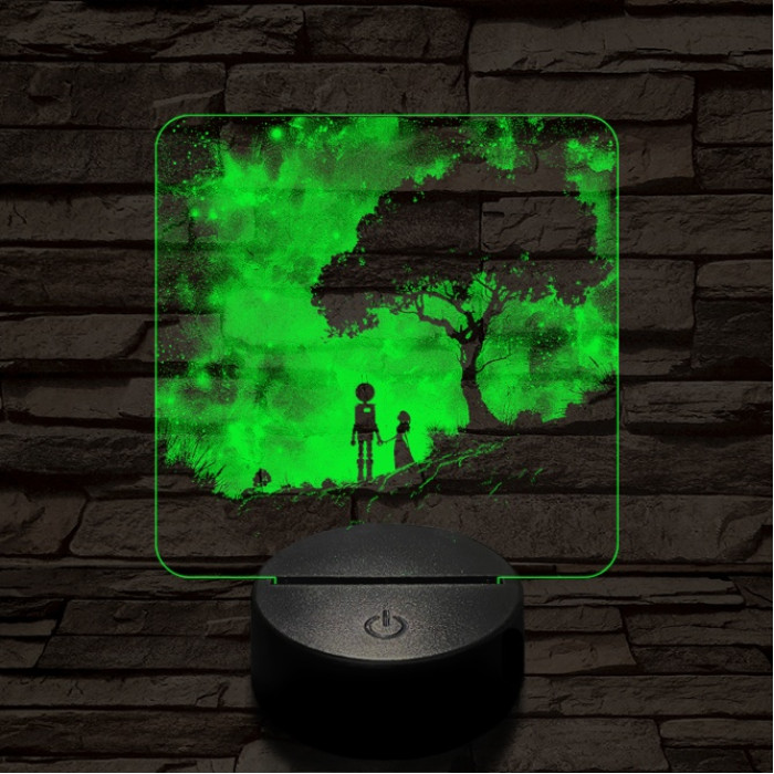 Közös remény 7 színű valósághű 3D led lámpa