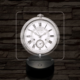 Zsebóra 7 színű valósághű 3D led lámpa