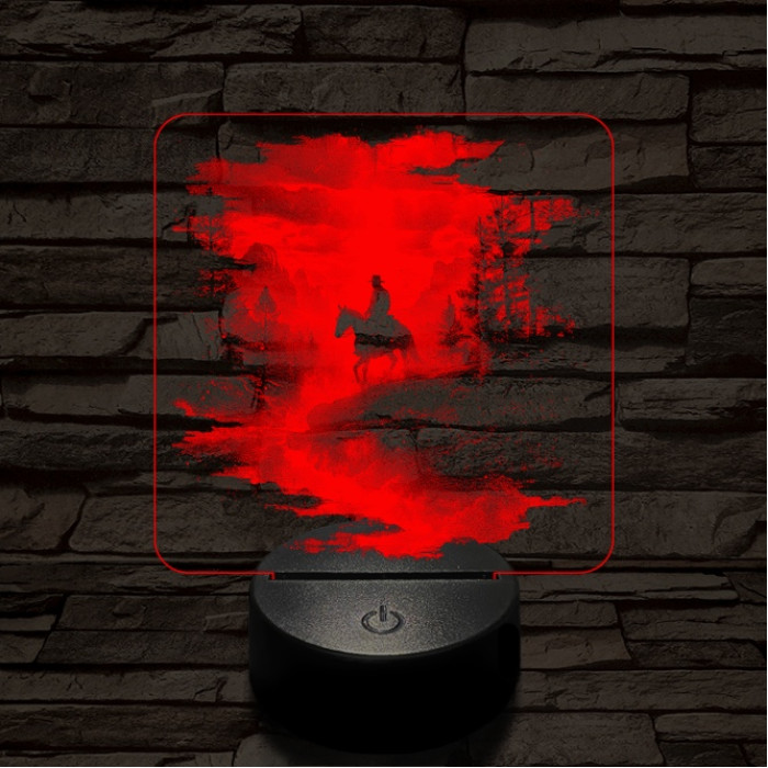 Völgylovaglás 7 színű valósághű 3D led lámpa