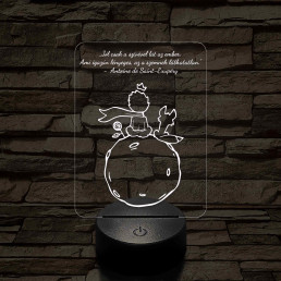 A Kis Herceg 7 színű 3D led lámpa