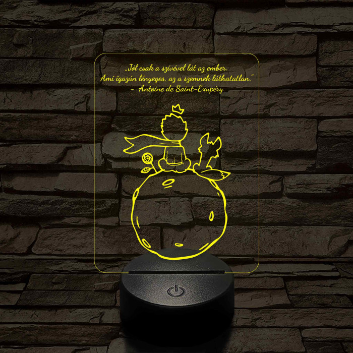 A Kis Herceg 7 színű 3D led lámpa