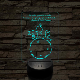 A Kis Herceg 7 színű 3D led lámpa