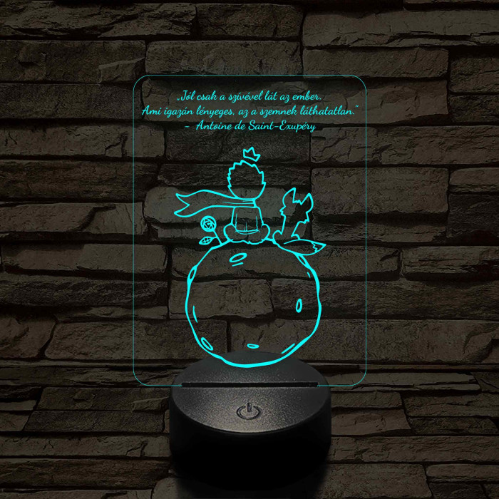 A Kis Herceg 7 színű 3D led lámpa