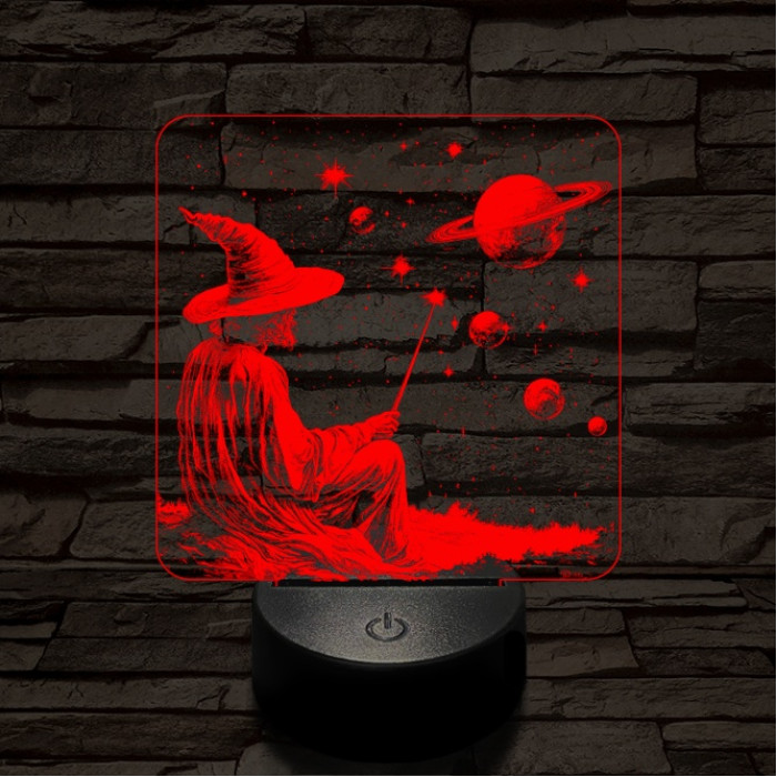 Űrvarázsló 7 színű  3D led lámpa