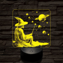 Űrvarázsló 7 színű  3D led lámpa