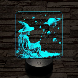 Űrvarázsló 7 színű  3D led lámpa