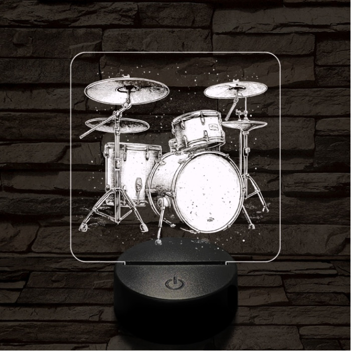 Dobszerkó 7 színű valósághű 3D led lámpa