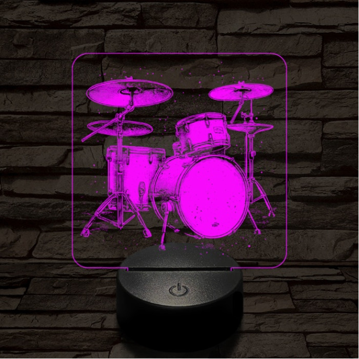 Dobszerkó 7 színű valósághű 3D led lámpa