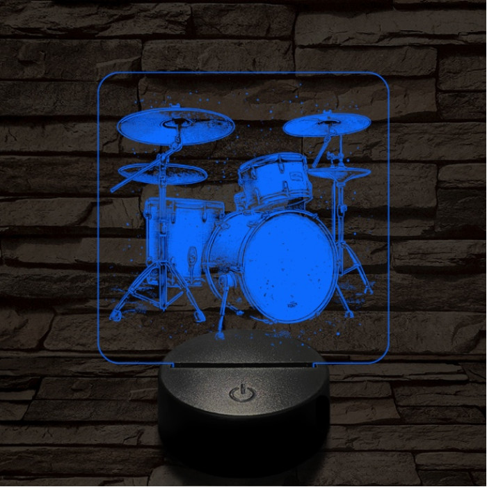 Dobszerkó 7 színű valósághű 3D led lámpa