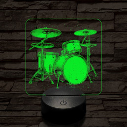 Dobszerkó 7 színű valósághű 3D led lámpa