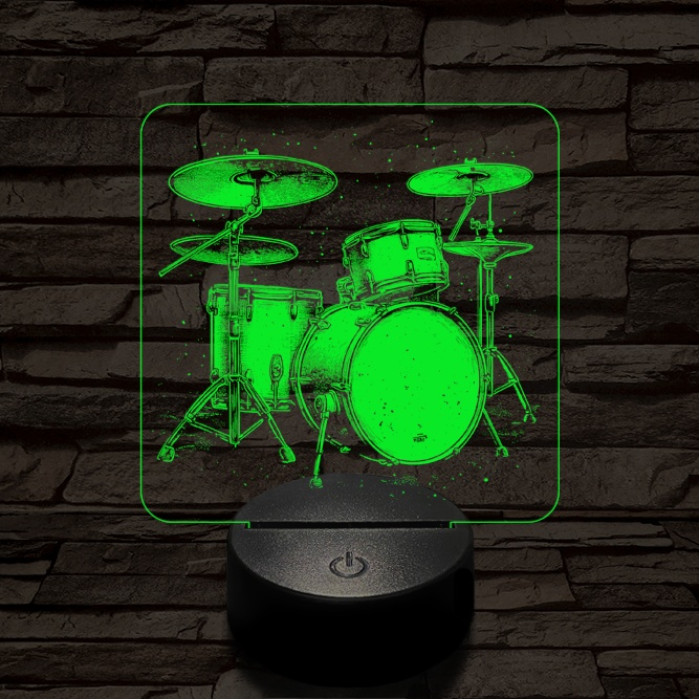 Dobszerkó 7 színű valósághű 3D led lámpa