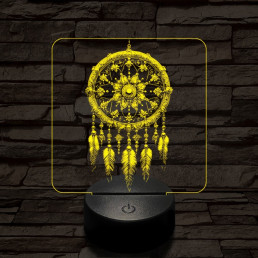 Míves álomfogó 7 színű  3D led lámpa