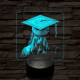 Hölgy diplomaosztója 7 színű valósághű 3D led lámpa